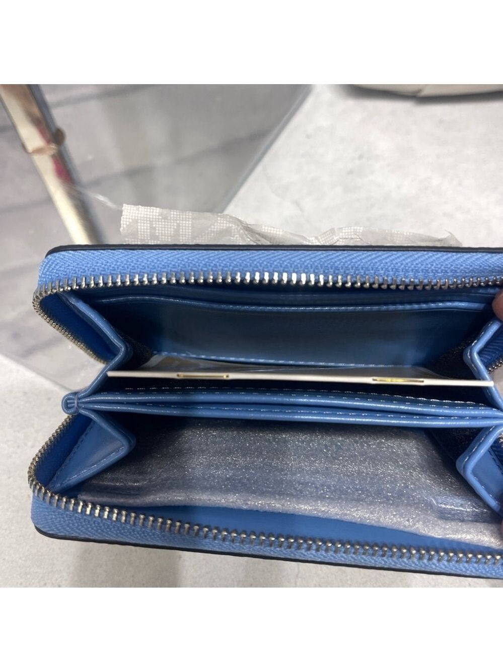 Michael Kors Kyla Small Conv Pouchette & Matching Wallet South Pacific Blue Logo - Picture 9 of 11